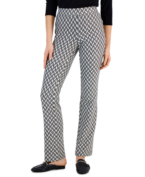 Women's Metallic Chevron Pull-On Bootcut Pants